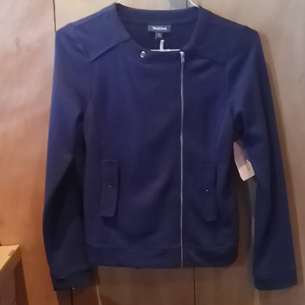 NWT Moto Jacket, deep royal blue, from Modcloth, XS, light weight.
